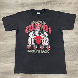 Vintage 1991 1992 Chicago‎ Bulls World Champions Artex Sz L Men's T shirt